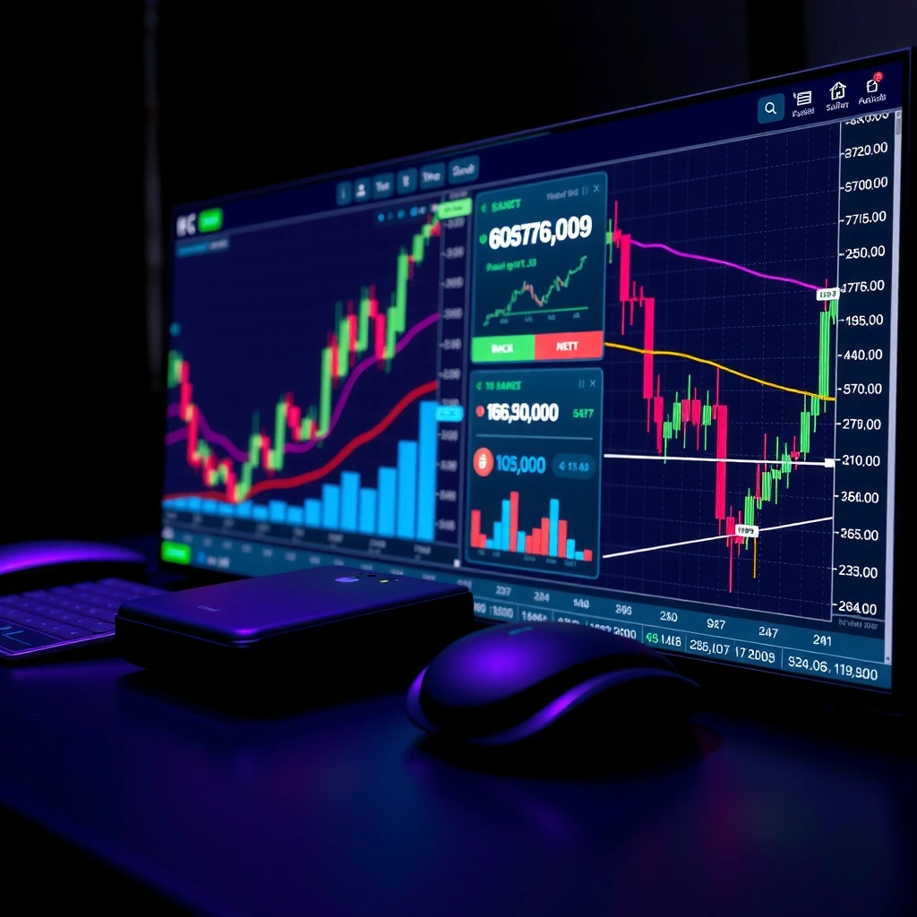 Financial trading dashboard interface